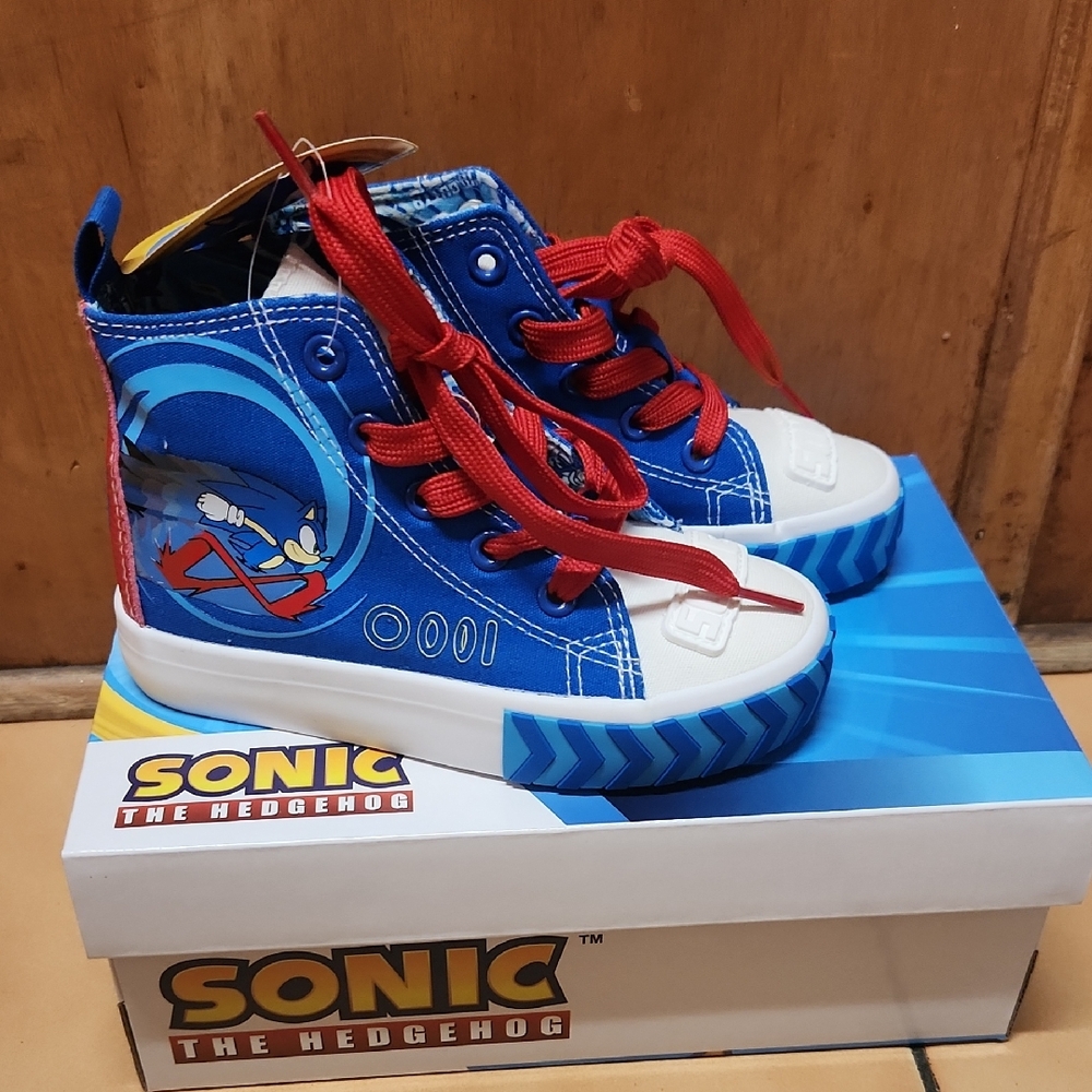 Sonic the Hedgehog Blue High-Top Sneakers
